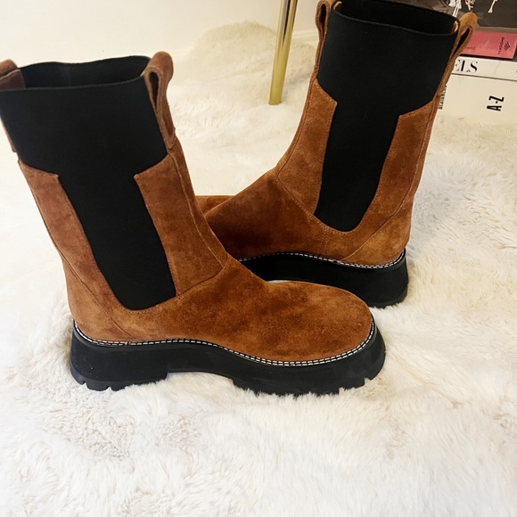 Sz 8 New Phillip Lim Kate Suede Combat Boots - Picture 4 of 6